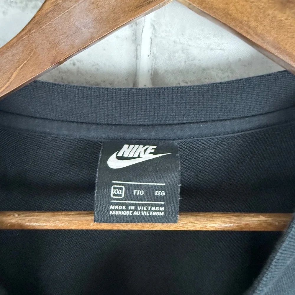 Nike Sportswear Swoosh Crewneck Sweatshirt Black Mens XXL CJ4871-010 Pullover